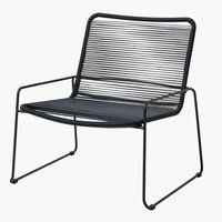 Lounge chair BANDSBJERG black