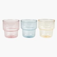 Drinking glass GERVIG D8xH8cm pack of 3