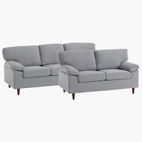 Sofa set GEDVED set of 2 light grey