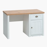Desk MARKSKEL 60x120 1 door 1 drawer white/oak colour