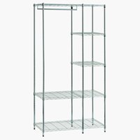 Hallway unit VINDINGE 4 shelves chrome