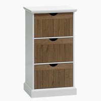 3 drawer chest OLDEKROG oak color/white
