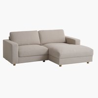 Sofa TORNEMARK chaise longue beige fabric