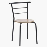 Jídelní židle GADSTRUP černá/barva dubu