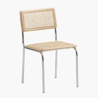 Dining chair HASSING rattan/chrome
