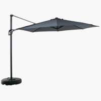 Hanging parasol TRONDHEIM D300 grey