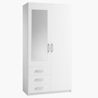 Armoire VELLERUP 101x200 combi blanc