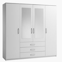 Vaatekaappi VELLERUP 200x200 yhdistelmä valkoinen