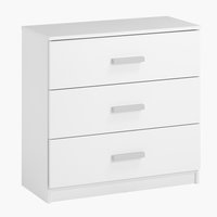 Commode 3 tiroirs TAPDRUP blanc