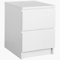 Bedside table LIMFJORDEN 2 drawers white