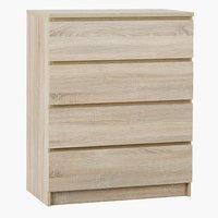 4 drawer chest LIMFJORDEN light oak colour