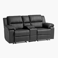 2-θέσιος καναπές BATUM Ανακλινόμενη μαύρο