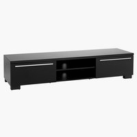 TV-asztal AAKIRKEBY magasfényű fekete