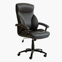 Office chair TAMDRUP black faux leather