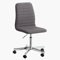 Chaise de bureau ABILDHOLT gris f/chrome