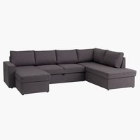 Corner sofa bed MARSLEV dark grey
