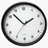 Wall clock ELVART D23cm black/white