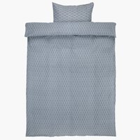 Parure de lit Flanelle MARCELA 140x200 bleu