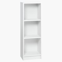 Bookcase HORSENS 3 shelves slim white