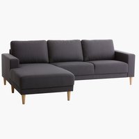 Sofa EGENSE chaise longue dark grey