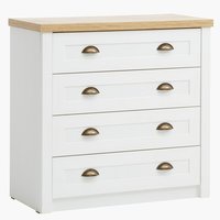 4 drawer chest MARKSKEL white/oak