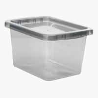Boîte de rangement BASIC BOX 9L a/couvercle transparent