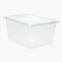 Boîte rangement BASIC BOX 20L a/couvercle transparent