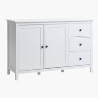 Sideboard NORDBY 2 doors 3 drw white