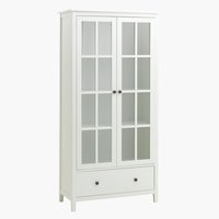 Display cabinet NORDBY 2 doors 1 drawer white