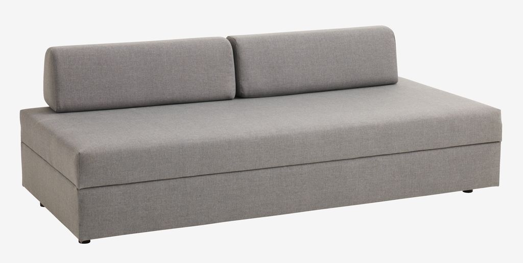 Leżanka BEGYNDT 196x91 jasnoszary tkanina