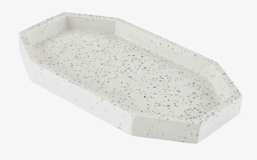 Decorative tray JESPER W14xL25cm white JYSK