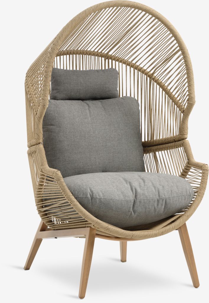 Lounge chair HALVREBENE natural JYSK