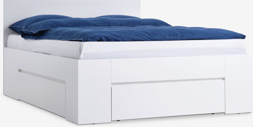 Bed frame LIMFJORDEN 3 drawers King white | JYSK