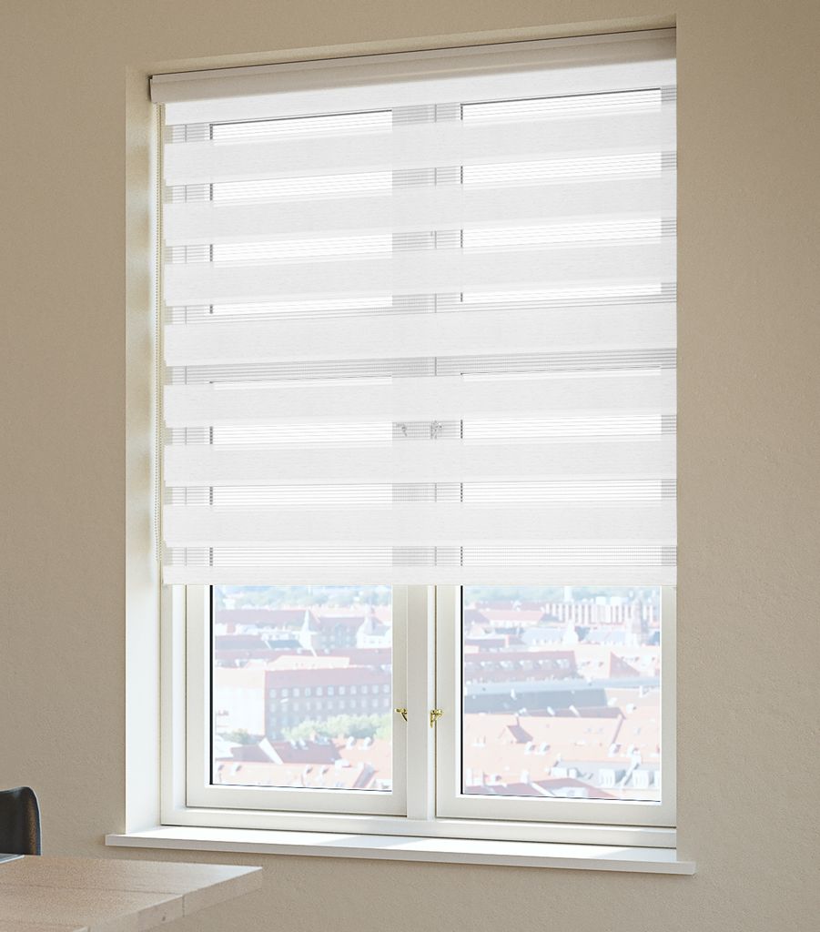 Roller blind Duo ALSTEN 120x180cm with cassette white JYSK