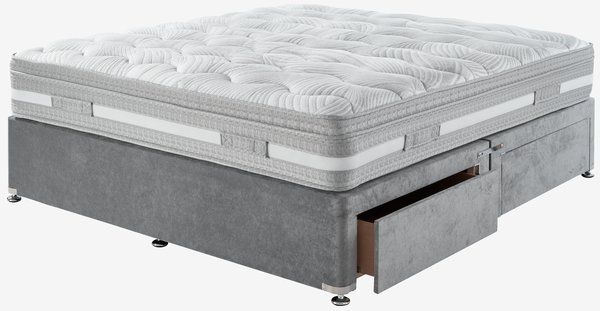 Divan base PLUS D10 4 Drawer King Grey-37