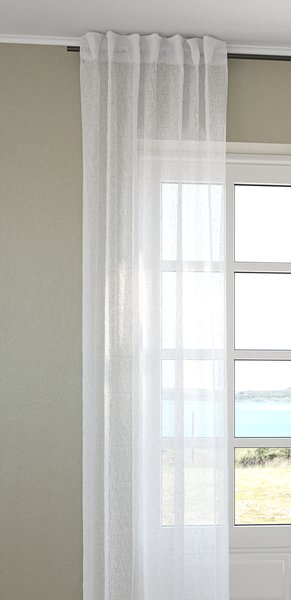 Curtain UNNEN 1x140x300 linen-look white