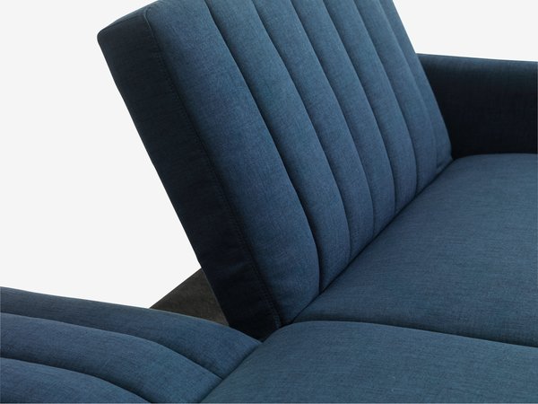 Sofa bed HARNDRUP dark blue fabric