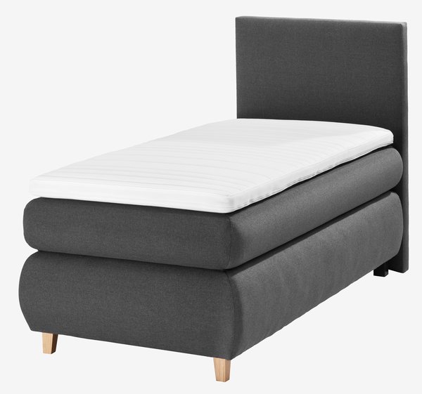 Letto boxspring 90x200 cm ANDELVA GC45 grigio-41
