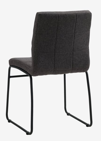 Dining chair HAMMEL grey fabric/black