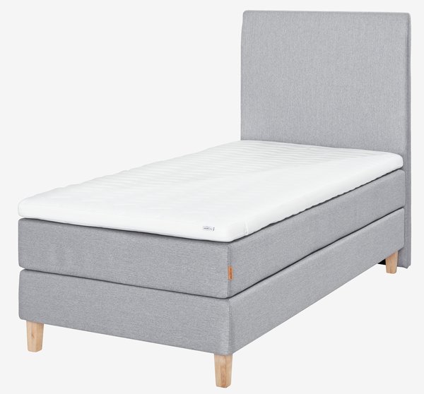 Kontinentalsäng 90x200cm OSAELVA GC10 grå-27 F