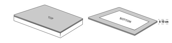 Overmadrasslaken sateng JOY 150x200x6-10cm hvit 300TC