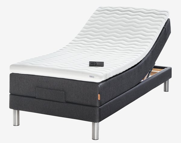 Lit réglable 90x200cm JOSELVA GE40 gris-40 MEMORY