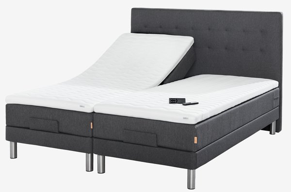 Adj. bed 90x200 GOLD E40 latex Grey-40