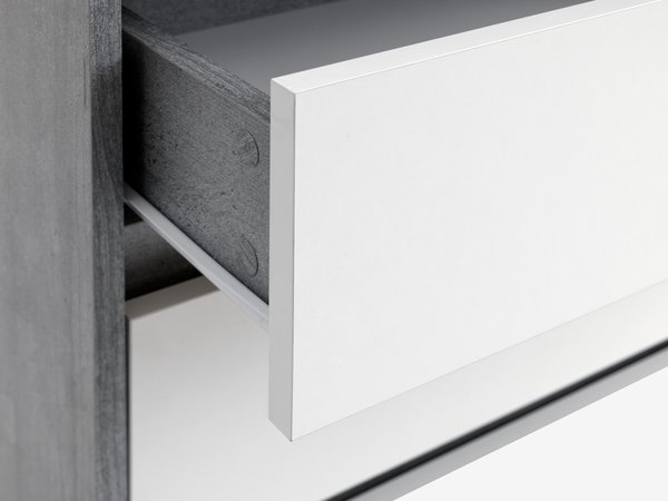 3 drawer chest BILLUND white/concrete