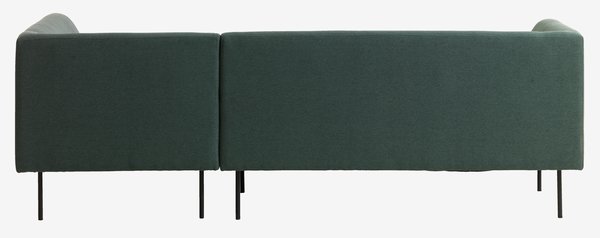 Καναπές με σεζλόνγκ KARE δεξ. σκούρο πράσινο