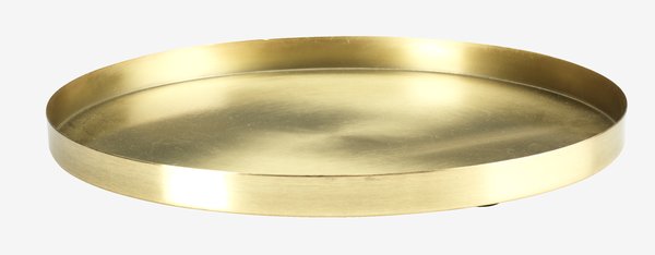 Dekorbricka FRITS Ø30xH2cm guld