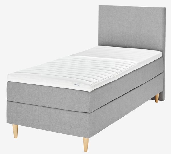 Boxspring 90x200 VEKSA PC75 grijs-23 DREAMZONE