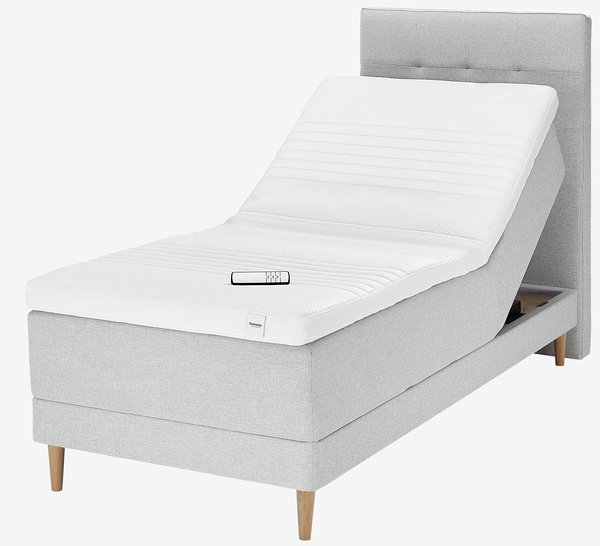 Elevationsseng 90x210cm DUNLOPILLO NEA E200 grå-32