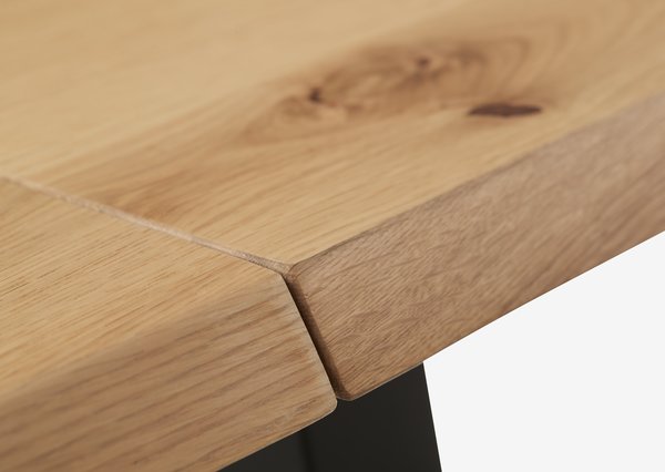 SKOVLUNDE L200 tafel naturel eiken + 4 JONSTRUP cognac