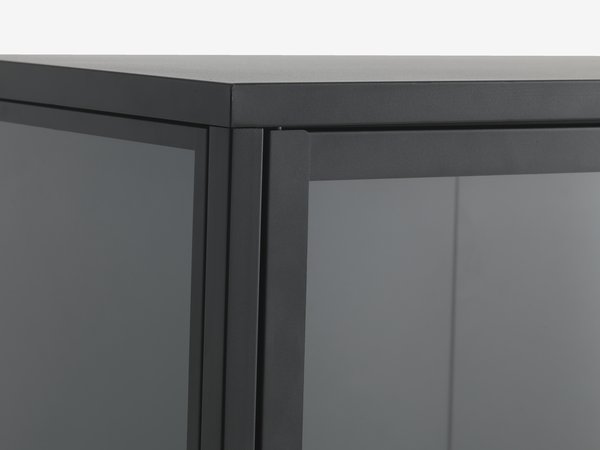Display cabinet VIRUM 2 doors black